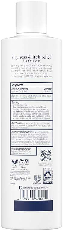 Dove Damage Therapy Derma Shampoo Dryness + Itch for Flaky Scalp with Pyrithione Zinc and Coconut Oil 12 Fl Oz - Image 2