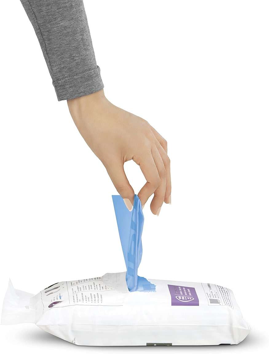 simplehuman Code H 60 Count, Genuine Custom Fit Liners, Drawstring Trash Bags in Dispenser Packs, 30-35 Liter / 8-9.2 Gallon, Blue - Image 3