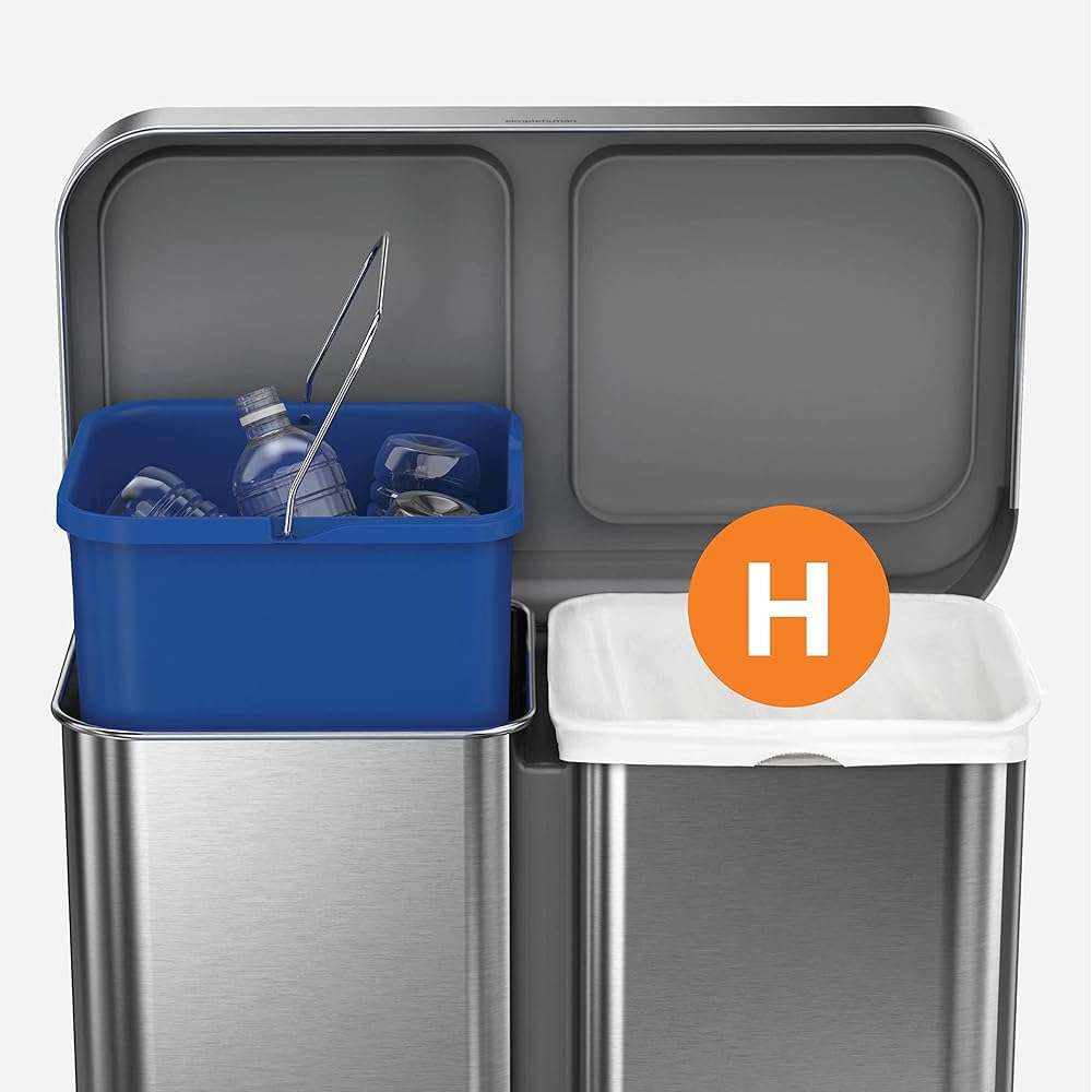 simplehuman Code H 60 Count, Genuine Custom Fit Liners, Drawstring Trash Bags in Dispenser Packs, 30-35 Liter / 8-9.2 Gallon, Blue - Image 4