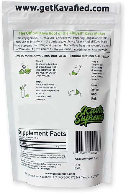 Kavafied KAVA Supreme - Noble Vanuatu Kava Root Powder (8oz) - Image 3