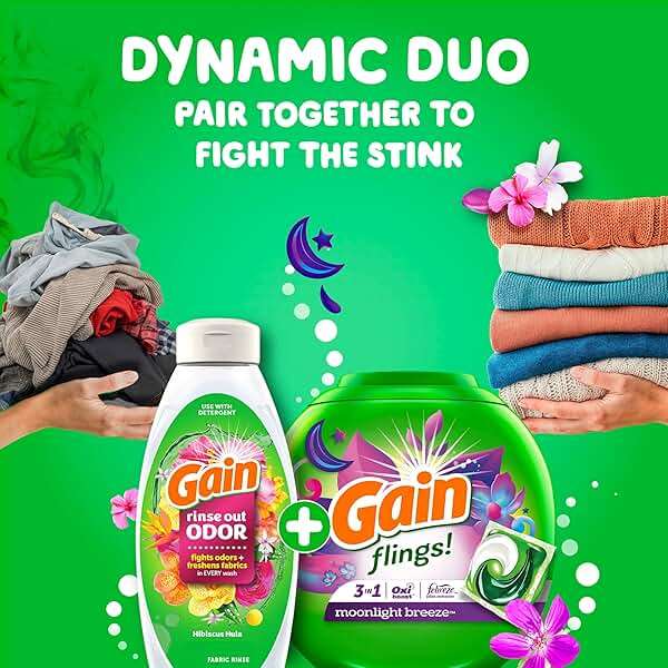 Gain Flings Liquid Washing Detergent Pods with Odor Defense + Color Guard, Moonlight Breeze Scent, 4-in-1 Liquid Laundry Detergent Pacs, Clean & Fresh, 42 Count (Packaging May Vary) - Image 13