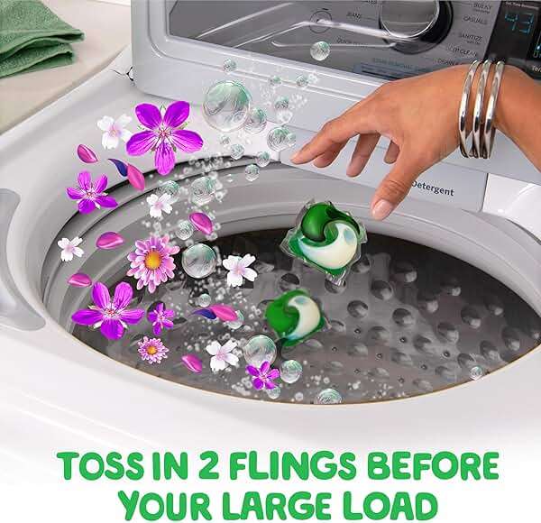Gain Flings Liquid Washing Detergent Pods with Odor Defense + Color Guard, Moonlight Breeze Scent, 4-in-1 Liquid Laundry Detergent Pacs, Clean & Fresh, 42 Count (Packaging May Vary) - Image 10