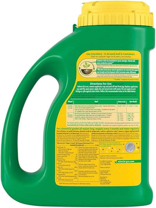 Miracle-Gro Shake 'N Feed All Purpose Plant Food - Outdoor and Indoor Plant Food for In-Ground and Containers, Feeds for up to 3 Months, 4.5 lbs. - Image 3