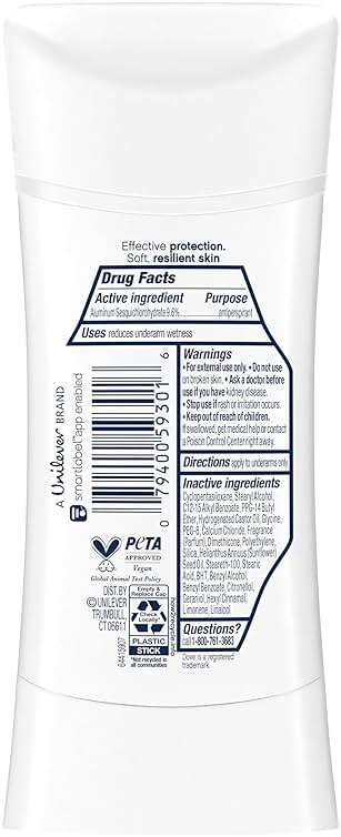 Dove Advanced Care Antiperspirant Deodorant for Women Clear Finish No White Marks 72 hour sweat and odor protection 2.6 oz - Image 2