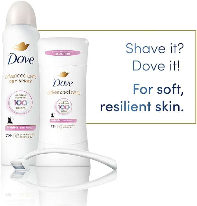 Dove Advanced Care Antiperspirant Deodorant for Women Clear Finish No White Marks 72 hour sweat and odor protection 2.6 oz - Image 5