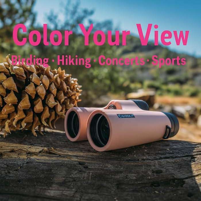 Barska Crush 10x42 Binoculars – Lightweight, Compact & Shockproof Design in Bright Colors for Hiking, Travel, Concerts, Sports, Great Gift Idea – Case & Strap Included - Image 3