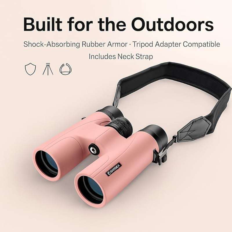 Barska Crush 10x42 Binoculars – Lightweight, Compact & Shockproof Design in Bright Colors for Hiking, Travel, Concerts, Sports, Great Gift Idea – Case & Strap Included - Image 6