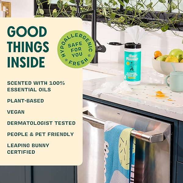 Aunt Fannie's Natural Cleaning Vinegar Wipes, Multipurpose Surface Cleaner, Eucalyptus Scent, 35 Count (Pack of 1) - Image 4