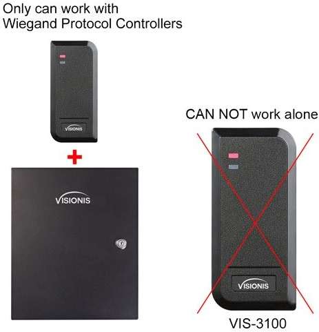 Visionis VIS-3100 Access Control Black RFID Weatherproof IP66 Proximity Card Reader 125KHz Compatible with Wiegand 26 Bit for Door Entry System - Image 4