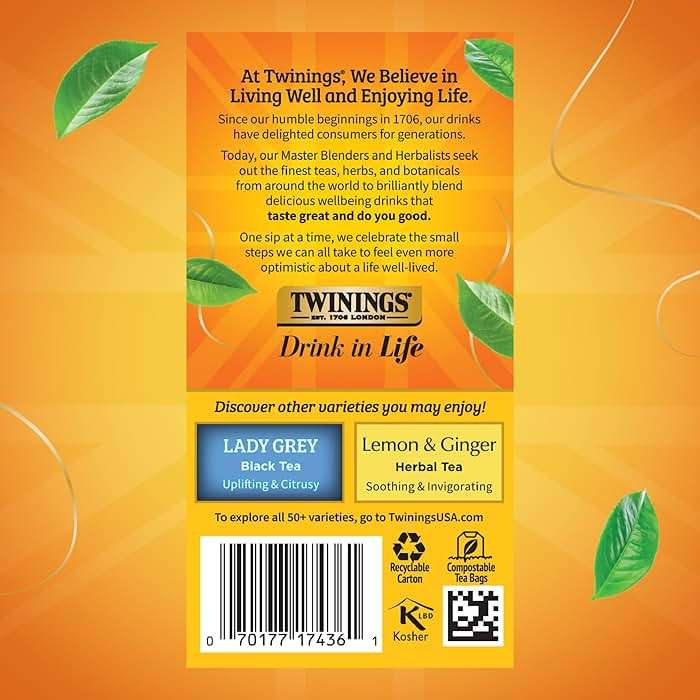 Twinings Earl Grey Lavender Black Tea Individually Wrapped Bags, 20 Count (Pack of 1), Citrus, Bergamot & Floral, Caffeinated, Enjoy Hot or Iced, 20 Teabags - Image 5