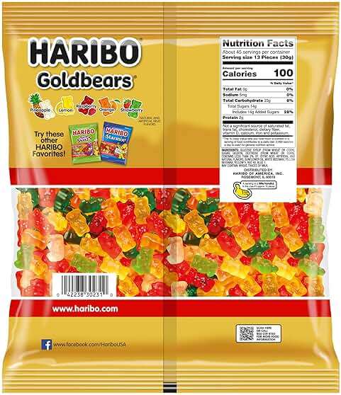 HARIBO Goldbears, Gummi Candy, 3 lb Bag, Assorted Flavors - Image 2