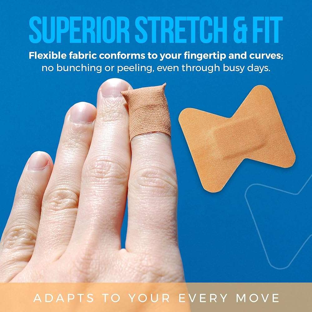 Flexible Fabric Bandages - Flex Fabric Adhesive Bandages Finger-Tip Care and to Protect Wounds from Infection - (100 Count Box) - Image 3