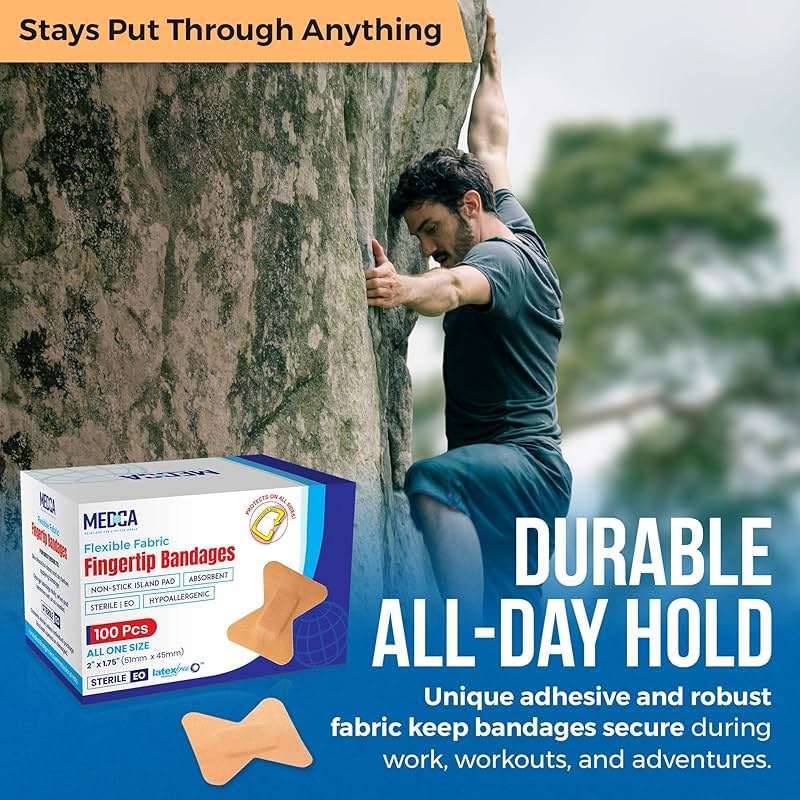 Flexible Fabric Bandages - Flex Fabric Adhesive Bandages Finger-Tip Care and to Protect Wounds from Infection - (100 Count Box) - Image 8
