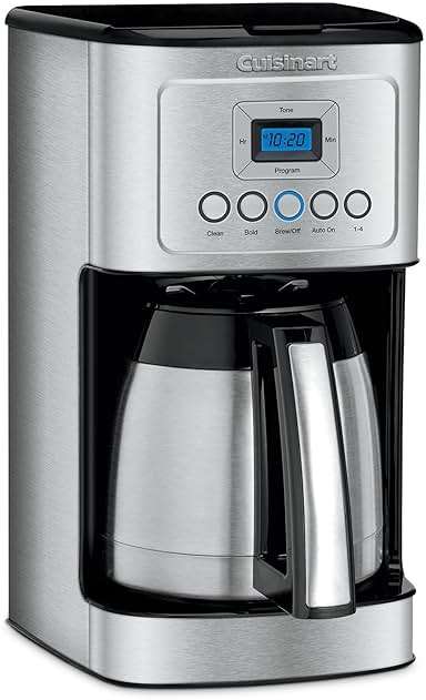 Cuisinart 12-Cup Coffee Maker, Programmable PerfecTemp Thermal Carafe Coffee Machine with 1-4 Cup Setting, Brew Strength Control and Brew Pause, Stainless Steel, DCC-3400NAS, Silver - Image 1