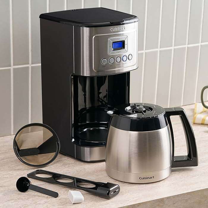 Cuisinart 12-Cup Coffee Maker, Programmable PerfecTemp Thermal Carafe Coffee Machine with 1-4 Cup Setting, Brew Strength Control and Brew Pause, Stainless Steel, DCC-3400NAS, Silver - Image 2
