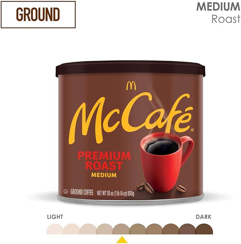 McCafe Premium Roast, Medium Roast Ground Coffee, 30 oz Canister - Image 5