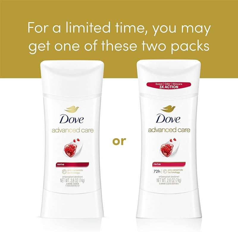 Dove Advanced Care Antiperspirant Deodorant for Women Twin Pack Revive 72 hour sweat and odor protection 2.6 oz (Packaging May Vary) - Image 3
