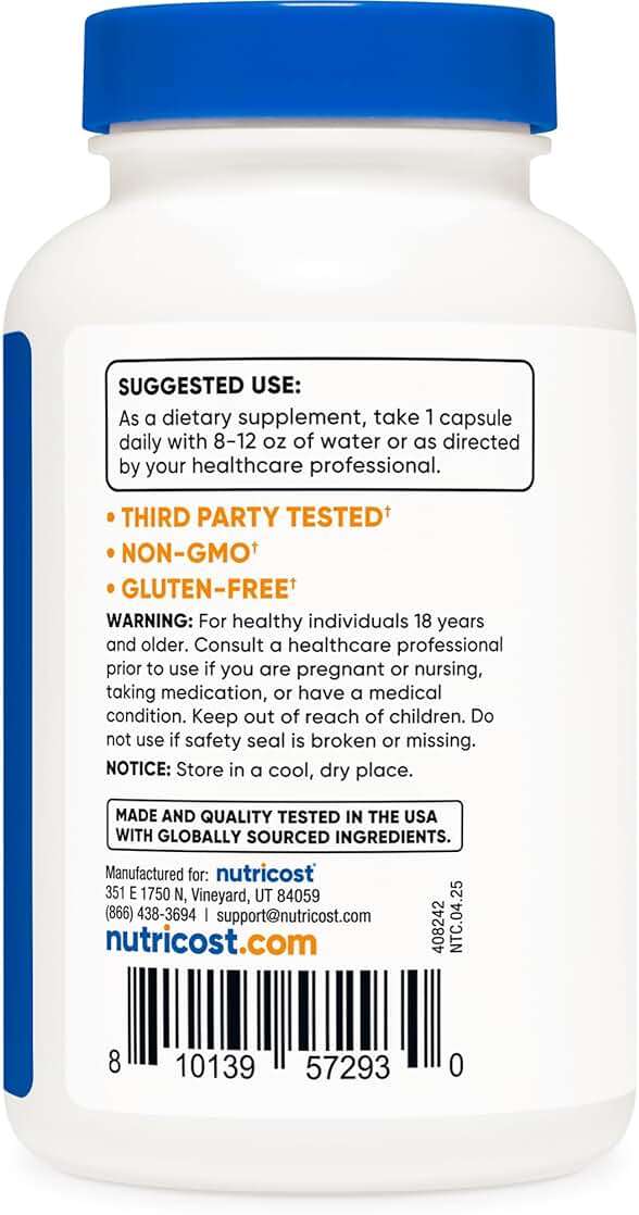 Nutricost Cranberry Extract 120 Capsules for 120 Servings Per Bottle - with Vitamin C & Vitamin E. Vegan, Gluten Free - Image 4