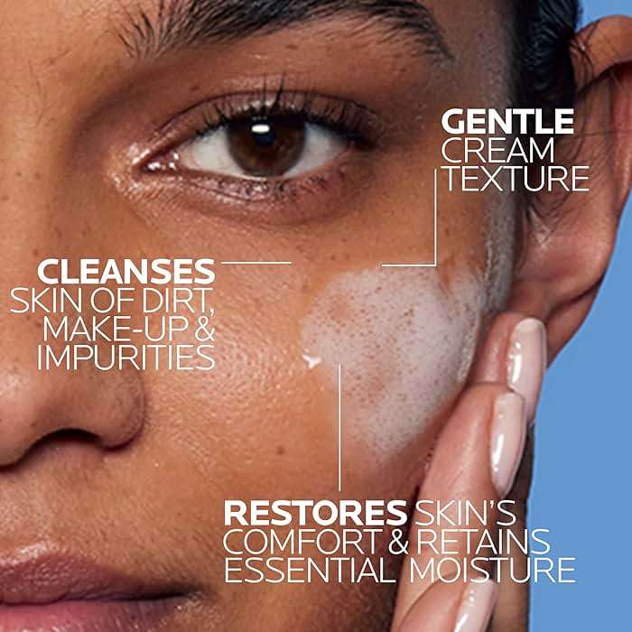 La Roche-Posay Toleriane Hydrating Gentle Face Cleanser, Hydrating Facial Cleanser With Niacinamide + Ceramides, Daily Face Wash For Dry Skin To Normal Skin, Sensitive Skin Tested, Fragrance Free - Image 3