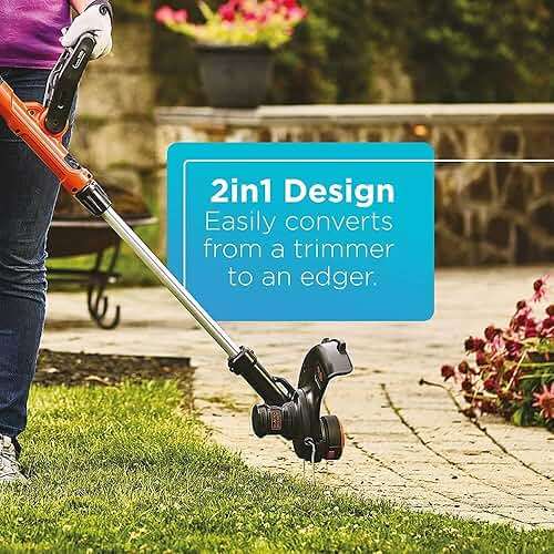 BLACK+DECKER 40V Max Cordless Sweeper & String Trimmer, Battery & Charger Included (LCC340C) - Image 2