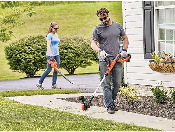 BLACK+DECKER 40V Max Cordless Sweeper & String Trimmer, Battery & Charger Included (LCC340C) - Image 6