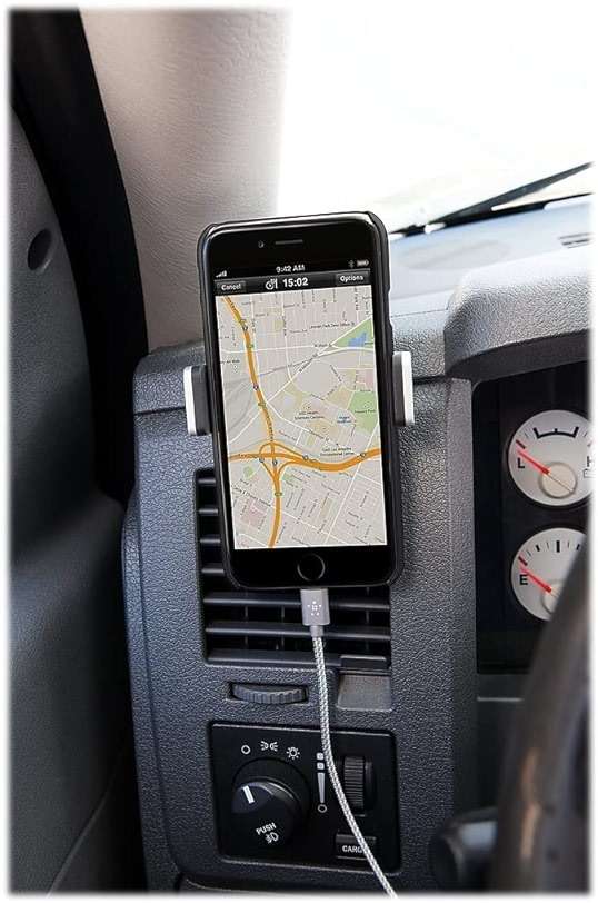 Belkin Car Vent Mount, Black and Silver, Phone Stand for iPhones, Samsungs, LGs & Most Smartphones, Adjustable to Fit 5.5-Inch Screens - Image 2