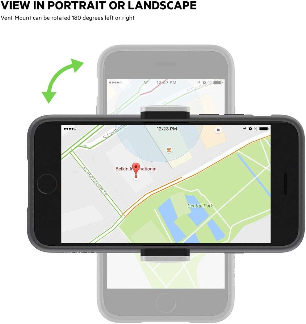 Belkin Car Vent Mount, Black and Silver, Phone Stand for iPhones, Samsungs, LGs & Most Smartphones, Adjustable to Fit 5.5-Inch Screens - Image 3