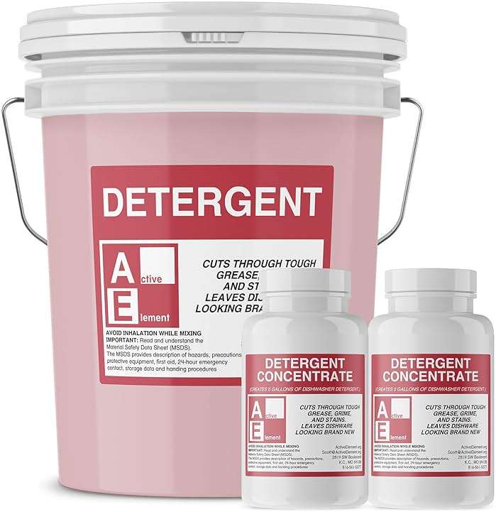 Active Element Commercial Dishwasher Detergent - Makes One 5 Gallon Pail - Industrial Dish Detergent - For High and Low Temp Dishwasher Machine - Image 1