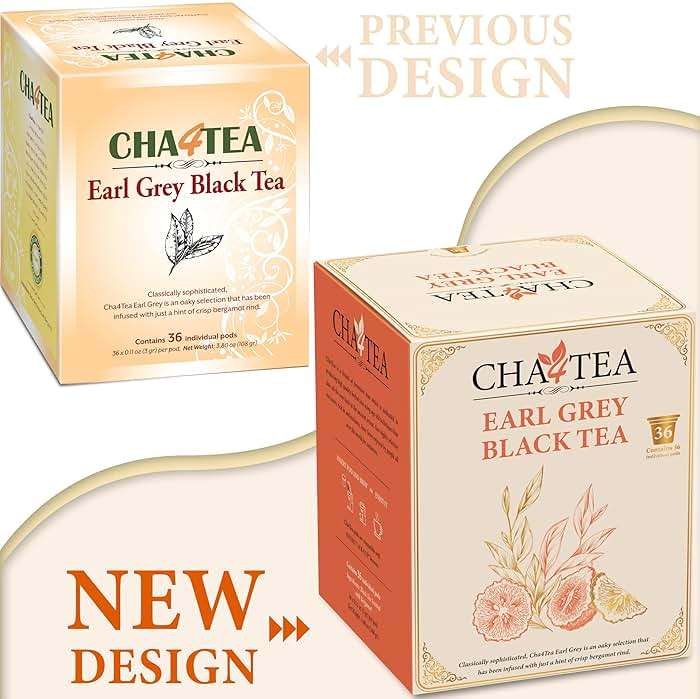 Cha4TEA 36-Count Earl Grey Tea Pods Compatible with Keurig K-Cup, Bold Black Tea with Bergamot Flavor - Image 2