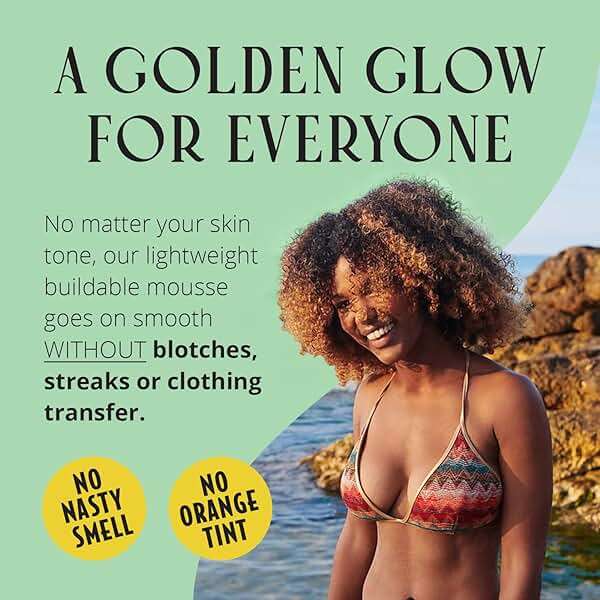 Skinerals Self Tanner Mousse, Organic Sunless Tanning Foam for Face & Body, Natural Looking, Streak-Free, Quick-Drying, Long-Lasting Fake Tan, 8 oz, Californium - Image 6