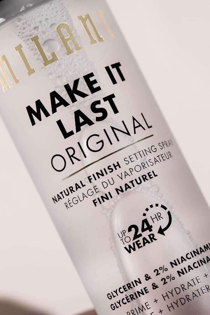 Milani Setting Spray + Primer, Make It Last Original - Natural Finish with Niacinamide for Hydration, Setting Spray for Makeup and Face Primer, 3-in-1 Prime + Hydrate + Set, 2.03 Fl. Oz - Image 7