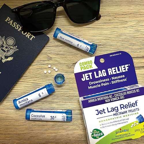 Boiron Jet Lag Relief Kit - Travel Essential for Relief from Nausea, Stiffness, Muscle Pain, and Drowsiness from Long Flights - 3 Count (240 Pellets) - Image 8