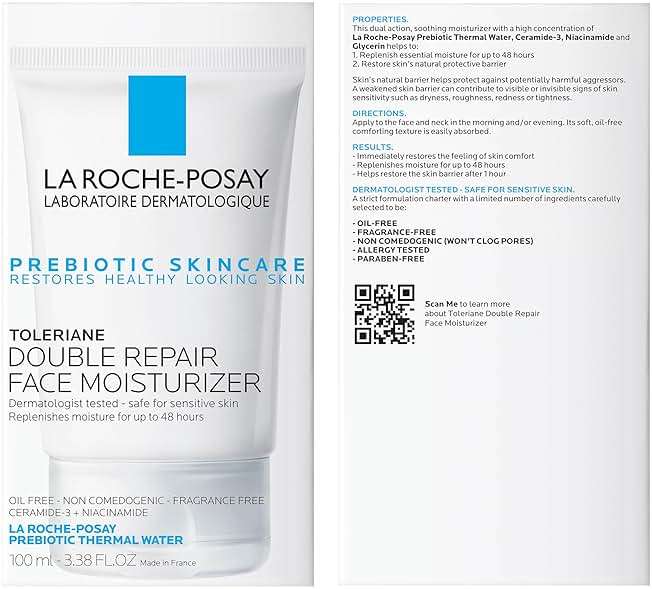 La Roche-Posay Toleriane Double Repair Face Moisturizer, Daily Moisturizer Face Cream with Ceramide and Niacinamide for All Skin Types, Oil Free, Fragrance Free - Image 9