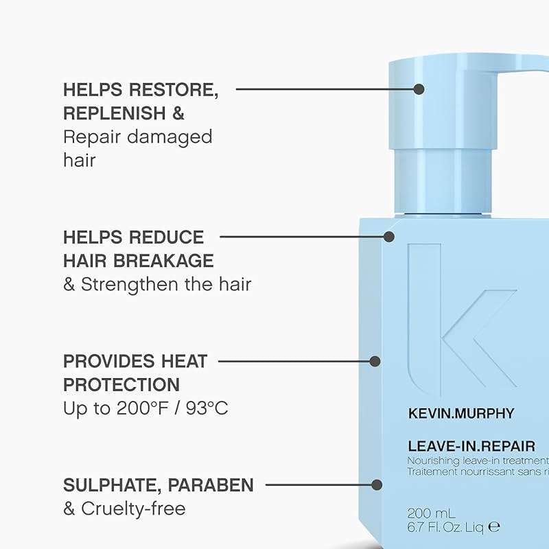 KEVIN.MURPHY LEAVE-IN.REPAIR - Keratin Hair Treatment - For All Hair Types - Damaged Hair Repair - Heat Protectant for Hair - Cruelty Free Hair Care - 200 mL / 6.7 fl oz - Image 4