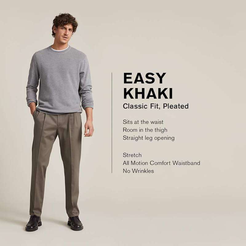 Dockers Men's Classic Fit Easy Khaki Pants - Pleated (Standard and Big & Tall) - Image 4