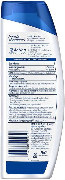 Head & Shoulders Anti-Dandruff Shampoo and Conditioner, Classic Clean 2-in-1, 1% Pyrithione Zinc, Flake Control, Deep Clean, Scalp Care, Fresh Scent, 8.45 fl oz - Image 2