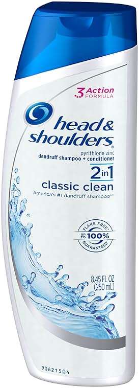 Head & Shoulders Anti-Dandruff Shampoo and Conditioner, Classic Clean 2-in-1, 1% Pyrithione Zinc, Flake Control, Deep Clean, Scalp Care, Fresh Scent, 8.45 fl oz - Image 5