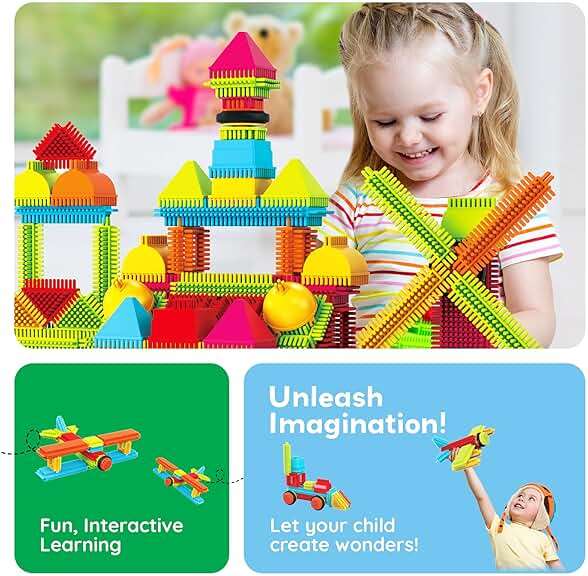 PicassoTiles 120 Piece Hedgehog Interlocking Building Blocks Set | STEM Sensory Construction Toy for Kids 3+ | Creative Open-Ended Learning, Fine Motor Skills - Image 6