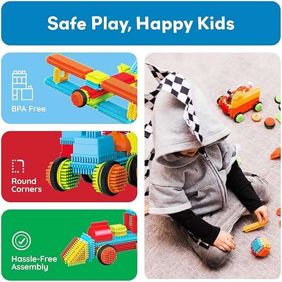 PicassoTiles 120 Piece Hedgehog Interlocking Building Blocks Set | STEM Sensory Construction Toy for Kids 3+ | Creative Open-Ended Learning, Fine Motor Skills - Image 7
