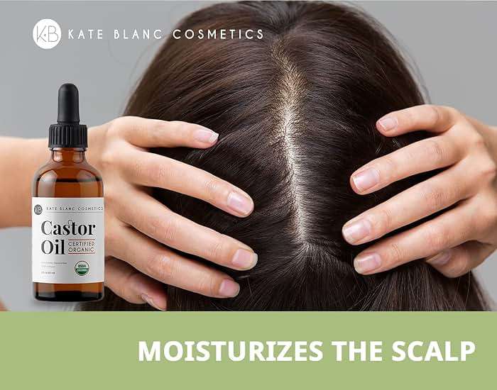 Kate Blanc Cosmetics Castor Oil Organic for Hair, Lashes, Face, Skin (2oz), 100% Pure, Cold Pressed, Hexane Free Hair Oil. Lash Serum for Thicker-Looking Eyelashes & Eyebrows - Image 5
