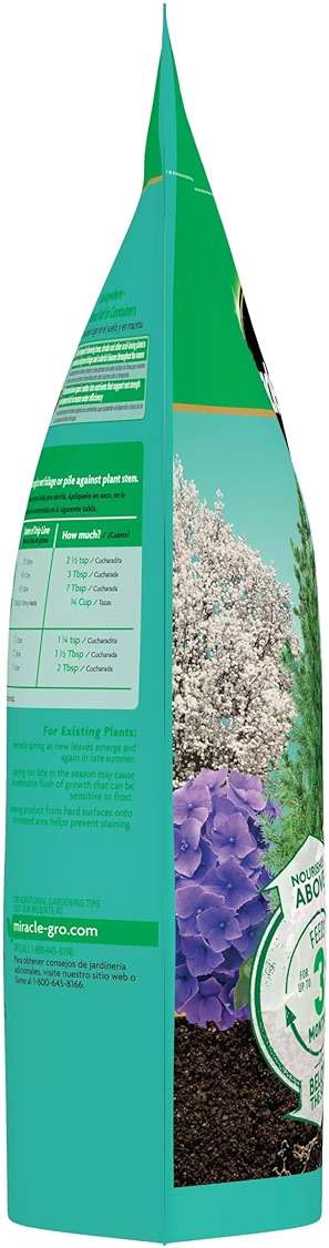 Miracle-Gro Shake 'N Feed Flowering Trees and Shrubs Plant Food, For In-Ground and Container Plants, Acid-Loving Flowering Plants, 8 lbs. - Image 10