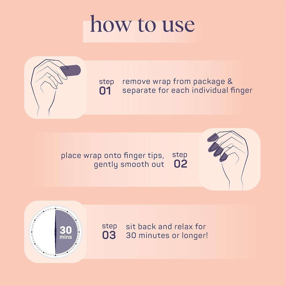 SpaLife Japanese Camellia Oil & Vitamin E Nail Cuticle Wrap 6-Pack (60 Count) - Moisturizing Masks, Dermatologist Recommended, Hydrating Cuticle Repair Mask for Brittle Nails, Spa Treatment - Image 7