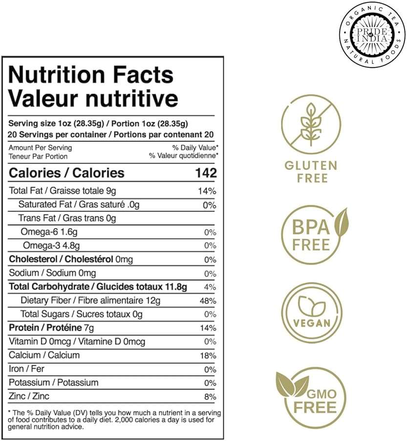 Pride of India Black Chia Seeds 1.25 lb | Whole Raw Chia Seeds for Smoothies, Pudding, Yogurt & Salad | High Fiber, Omega 3 & Calcium Rich Superfood | Vegan & Gluten Free - Image 3