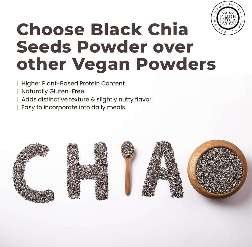 Pride of India Black Chia Seeds 1.25 lb | Whole Raw Chia Seeds for Smoothies, Pudding, Yogurt & Salad | High Fiber, Omega 3 & Calcium Rich Superfood | Vegan & Gluten Free - Image 6