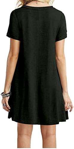 MOLERANI Women's Casual Plain Simple T-Shirt Loose Dress - Image 2