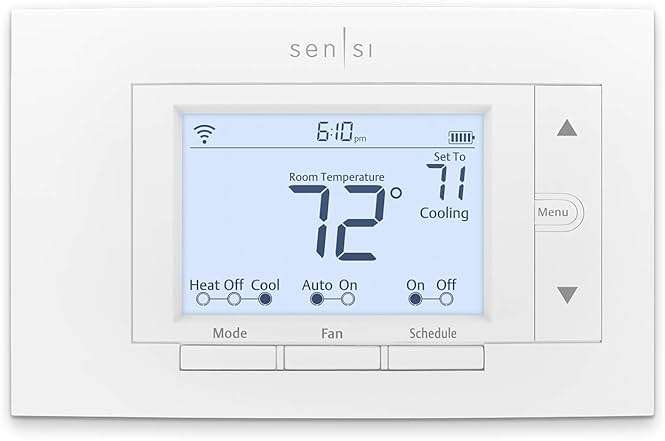 Emerson Sensi Wi-Fi Smart Thermostat for Smart Home, Pro Version, Works with Alexa, Energy Star Certified - Image 1