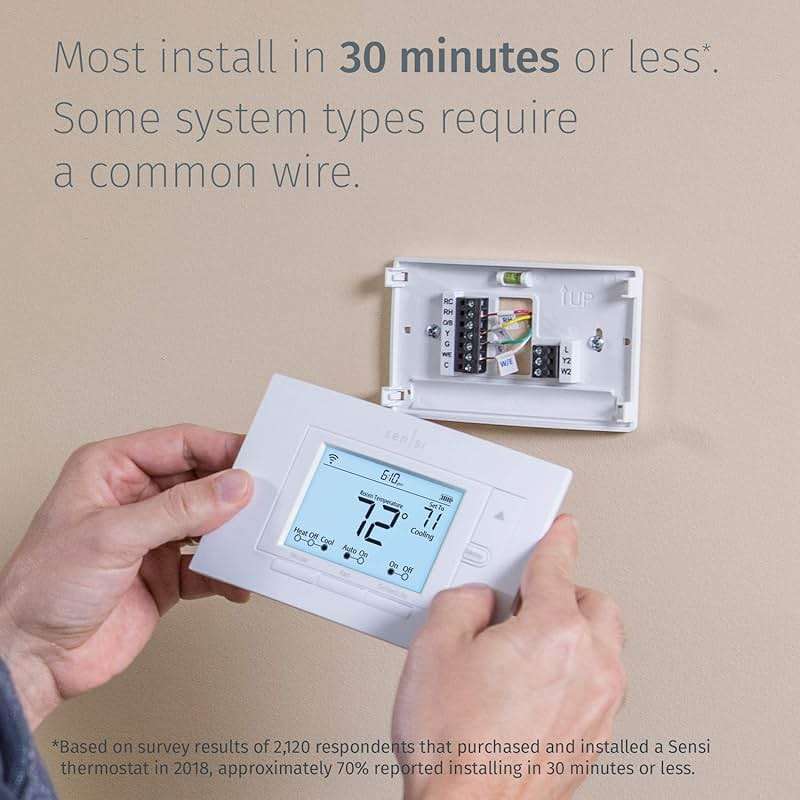 Emerson Sensi Wi-Fi Smart Thermostat for Smart Home, Pro Version, Works with Alexa, Energy Star Certified - Image 6