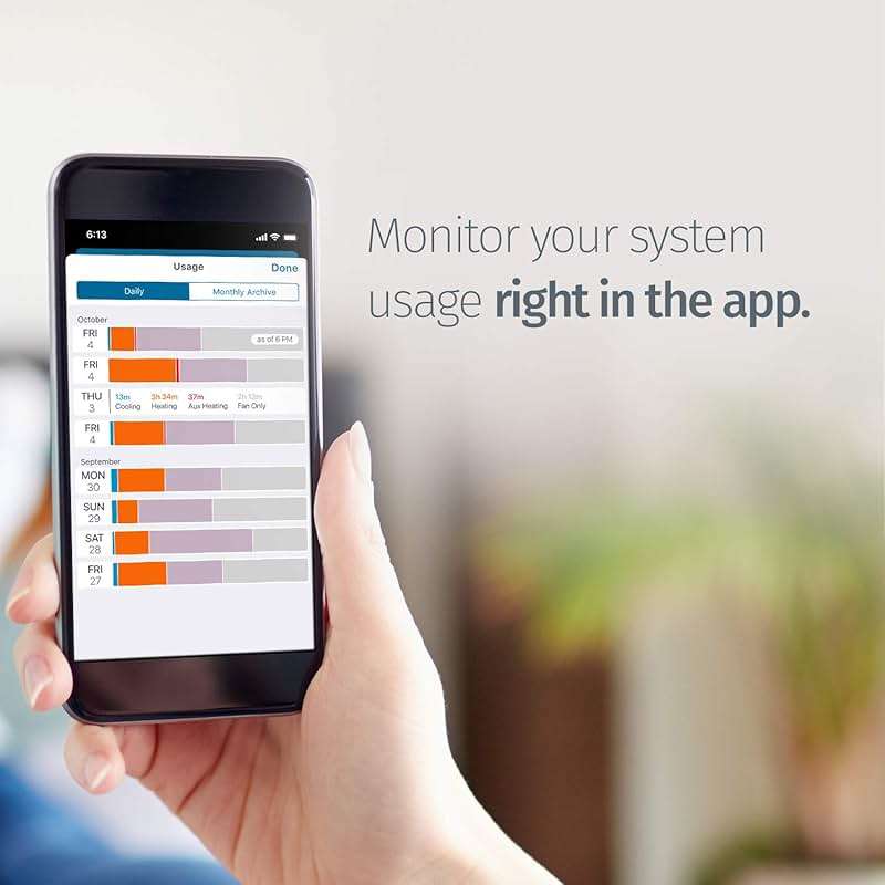 Emerson Sensi Wi-Fi Smart Thermostat for Smart Home, Pro Version, Works with Alexa, Energy Star Certified - Image 7