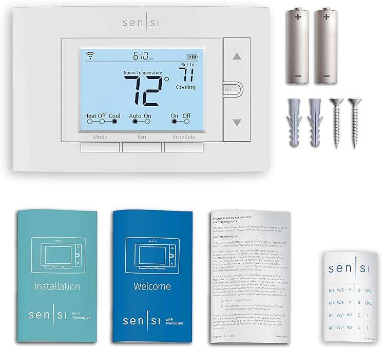 Emerson Sensi Wi-Fi Smart Thermostat for Smart Home, DIY, Works With Alexa, Energy Star Certified, ST55 - Image 11