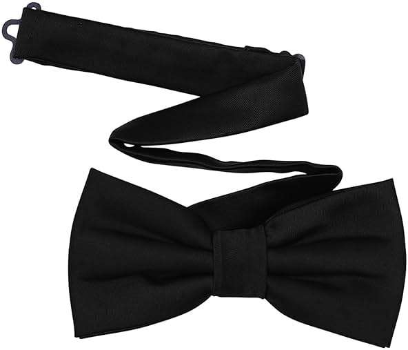 TINYHI Men's Pre-Tied Satin Formal Tuxedo Bowtie Adjustable Length Satin Bow Tie - Image 1